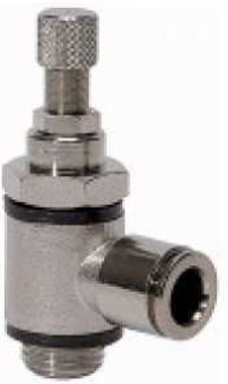 Drosselrückschlagventil, Zuluftdr. Steckverb. G1/4, Schl.8 - Riegler