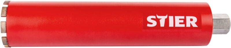 STIER Nass-Diamantbohrkrone, Ø 52 mm, 1 1/4 Zoll Aufnahme, 410 mm Nutzlänge, perfekt für präzise Bohrungen in Stahlbeton...