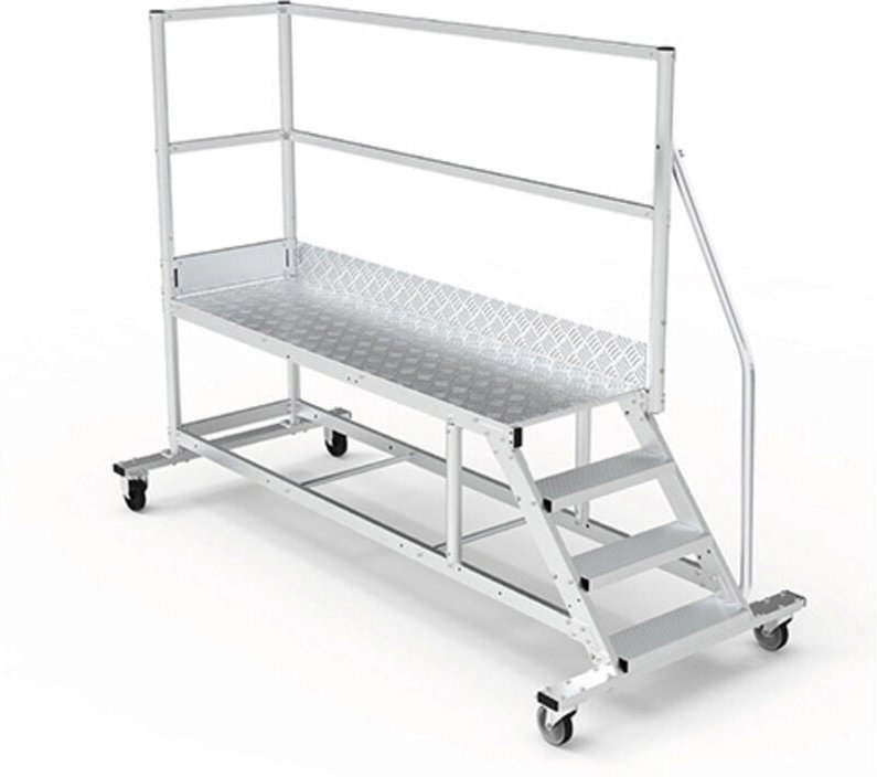 Mobile Plattform mit Geländer rechts und hinten - Maximale Arbeitshöhe 3.00m - PTF205D