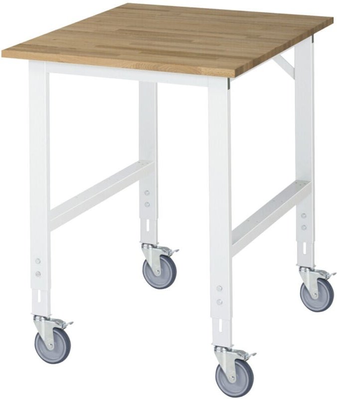 Rau Fahrbarer Arbeitstisch Tom (4 LR), B750xT1000xH910-1230mm, B-Platte-25mm