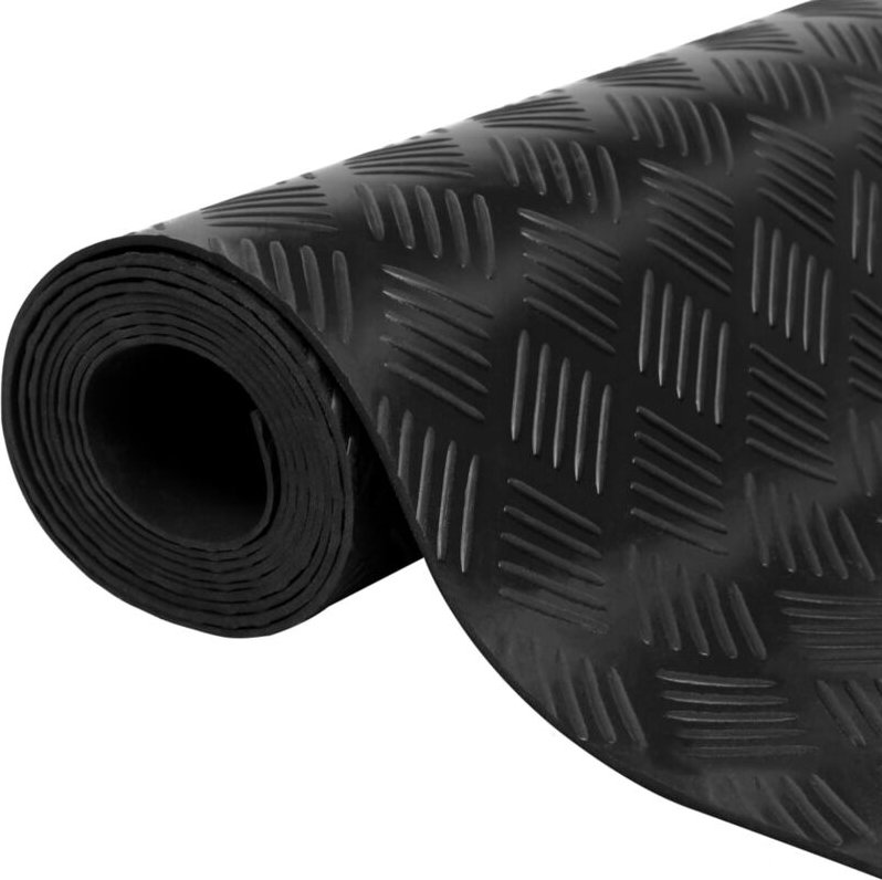 Bodenmatte Rutschfest Gummi 1,5x4 m 3 mm Karo - Vidaxl