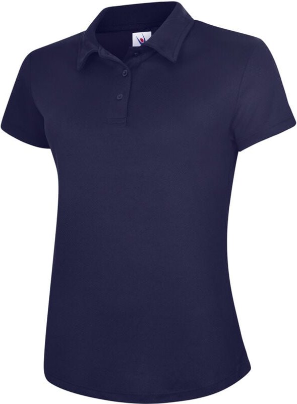 Damen Ultra atmungsaktives Polo-Arbeitsshirt Marineblau M 200 g/m² 100 % Polyester