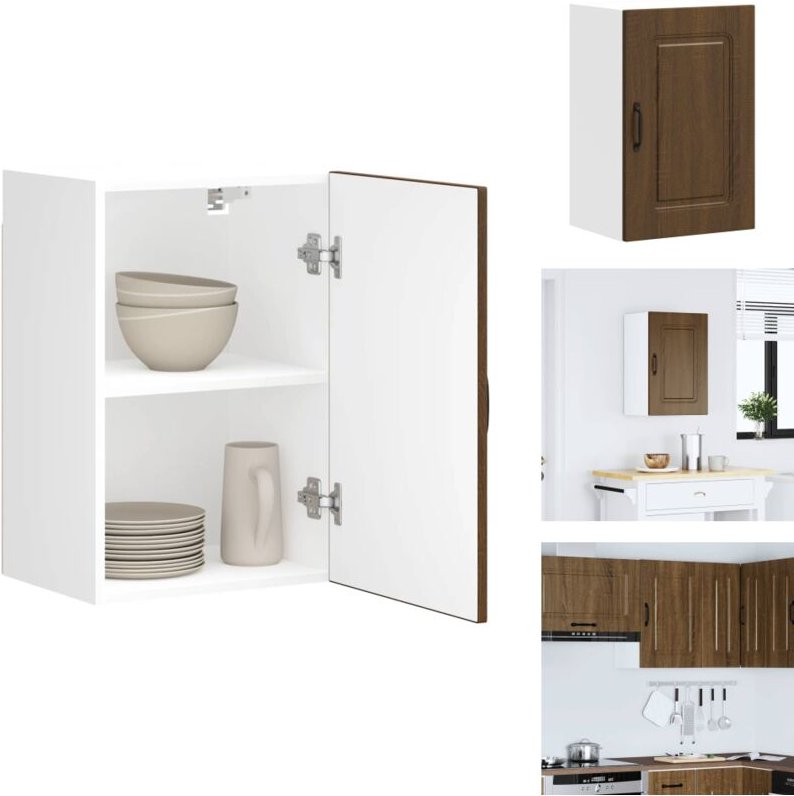 Küchen-Hängeschrank Kalmar Braun Eichen-Optik Holzwerkstoff - Küchen-Wandschrank - Küchen-Wandschränke - Wandschrank Küc...
