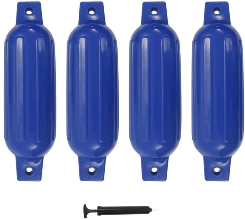 Bootsfender 4 Stk. Blau 41 x 11,5 cm pvc Vidaxl