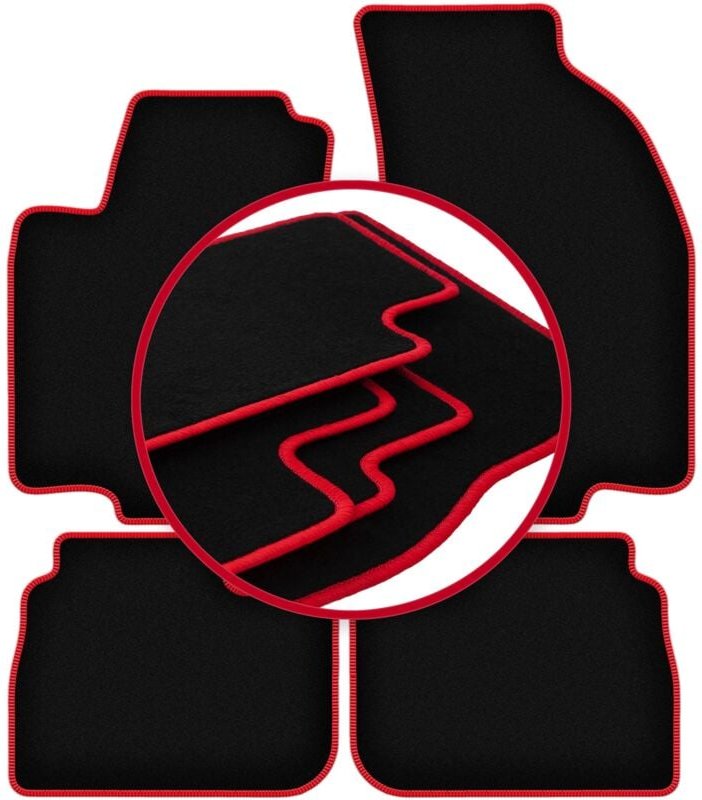 CARLUX-RED Autofußmatten für: Alfa Romeo 156 Limousine, Kombi, Kombi (2000-2006)