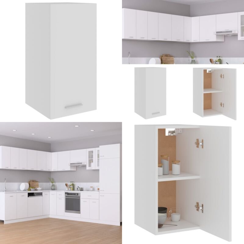 Hängeschrank Weiß 29,5x31x60 cm Holzwerkstoff - Küchenregal - Hängeschrank - Weißer Schrank - Holzschrank - Regalaufstel...