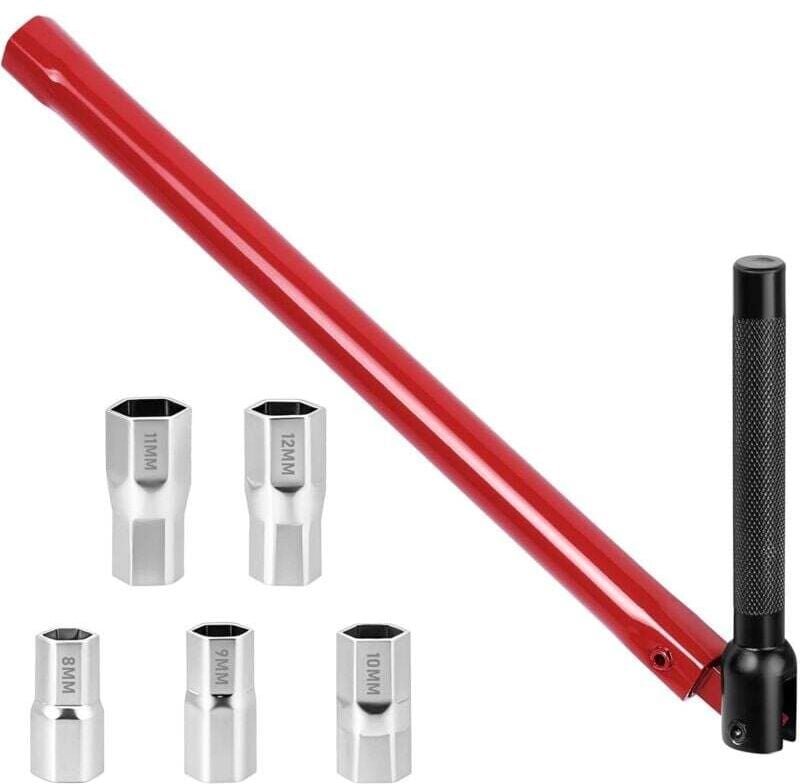 Wasserhahnschlüssel für Spülbecken, 8–12 mm Wasserhahn-Montagewerkzeug + 6 Steckschlüssel, Wasserhahnschlüssel, Beckensc...