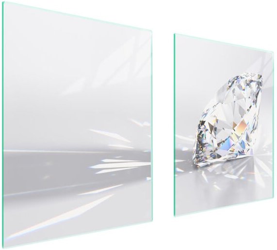 GLASSCHUTZPLATTE FÜR HERD 85x52 DIAMANT