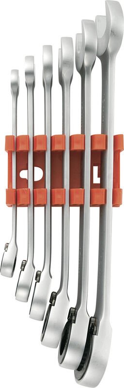 824124 Knarren-Ring-Maulschlüssel-Satz 6teilig Schlüsselweite (Metrisch) 8 - 19 mm - Toolcraft