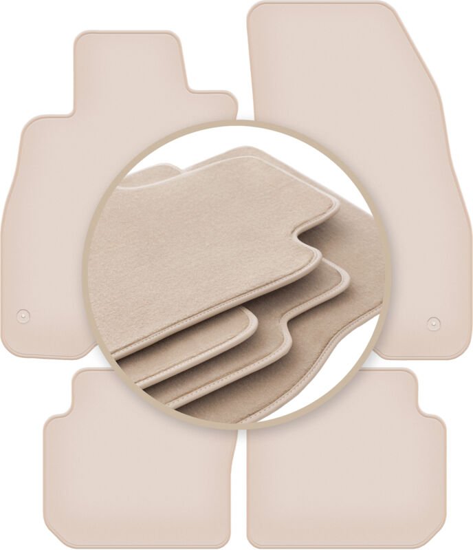 Beige PREMIUM-Matten für: Fiat Punto 12' Fließheck 2012-2018