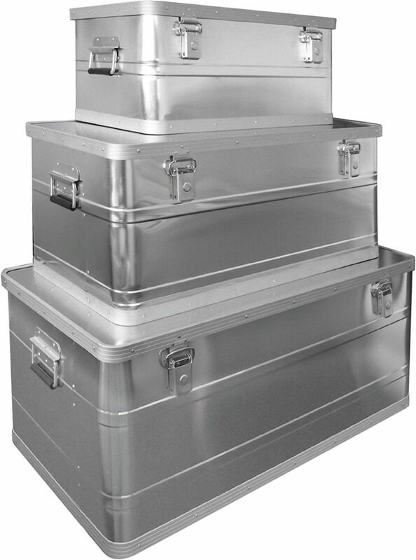 Thumbnail - Dema - Alu Transportbox Alubox 3er Set 45/90/140 Ltr. Transportkiste Werkzeugkiste