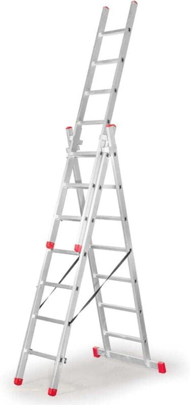 Dreielement-Leiter 3x9 Sprossen Ak280.3 - Dr Ak280.3