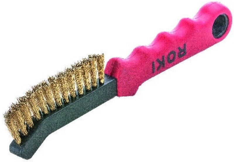 Drahtbürste roki® Länge 225 mm 0,25 mm Messing 2-reihig