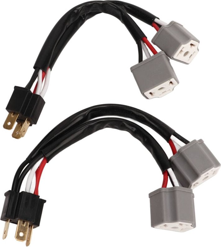 Thumbnail - 2Pcs 9003 H4 Scheinwerfer Kabelbaum Sockel Adapter Männlich zu Weiblich 2 Weg Splitter Drähte für Lkw Pickup led Kabel S...
