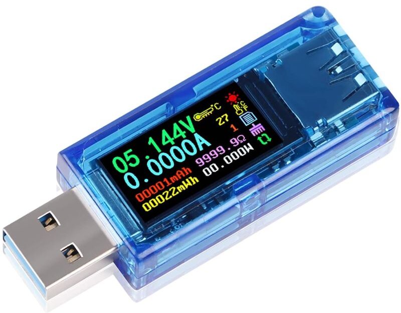 Memkey - usb 3.0-Tester, Multimeter, 3,7–30 v, 0–4 a, usb, digitaler Strom- und Spannungsprüfer, Voltmeter, Amperemeter,...