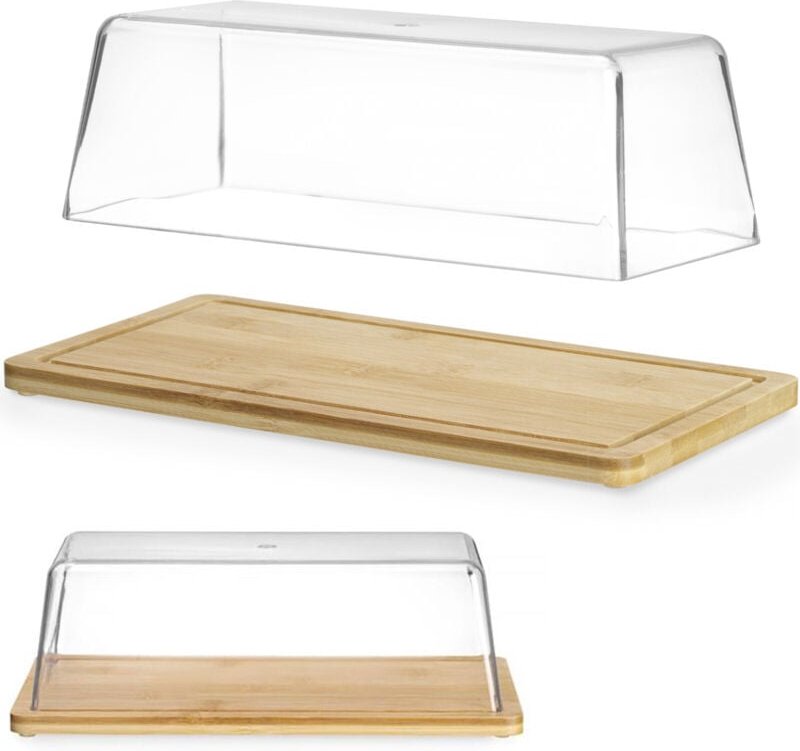 Thumbnail - Bambus-Präsentationstablett für Buffet mit Deckel 320 x 160 x 110 mm - Hendi 523841