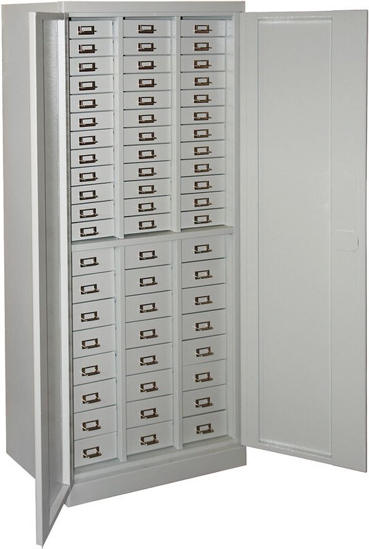 Thumbnail - Stahl Schubladenschrank sls 3x20 Büroschrank 80x41x179cm mit 60 Schubladen grau