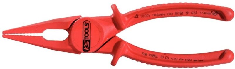 KS Tools Kunststoff-Flachzange mit Schutzisolierung, 190 mm