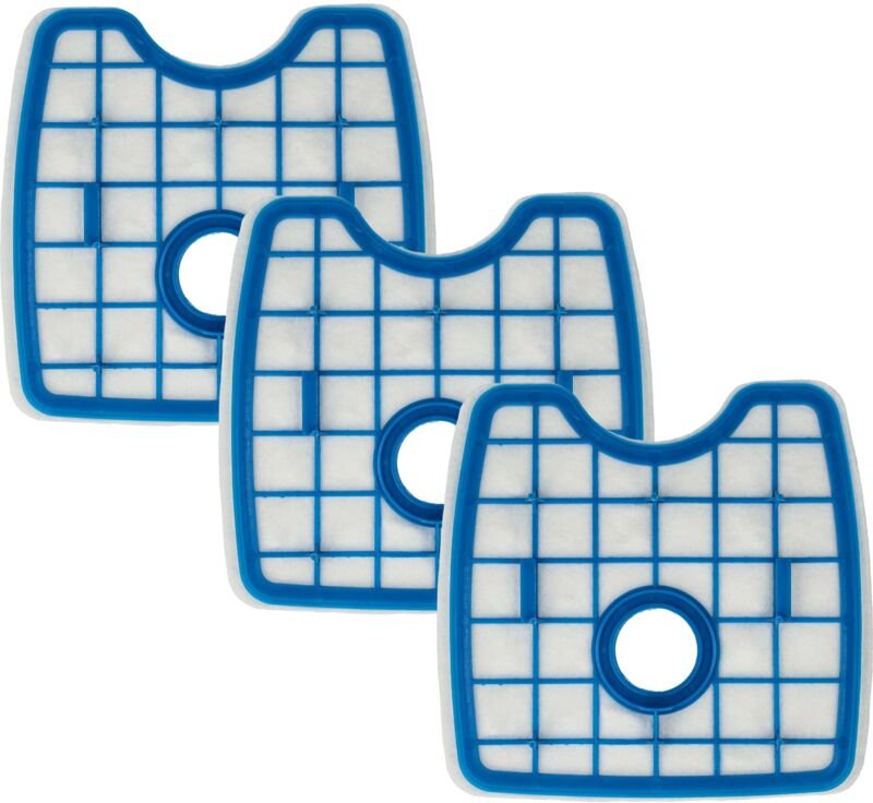 Filterset 3x Filter kompatibel mit Philips SmartPro Active FC8815, FC8814, FC8813, FC8812, FC8811, FC8810 Staubsaugerrob...