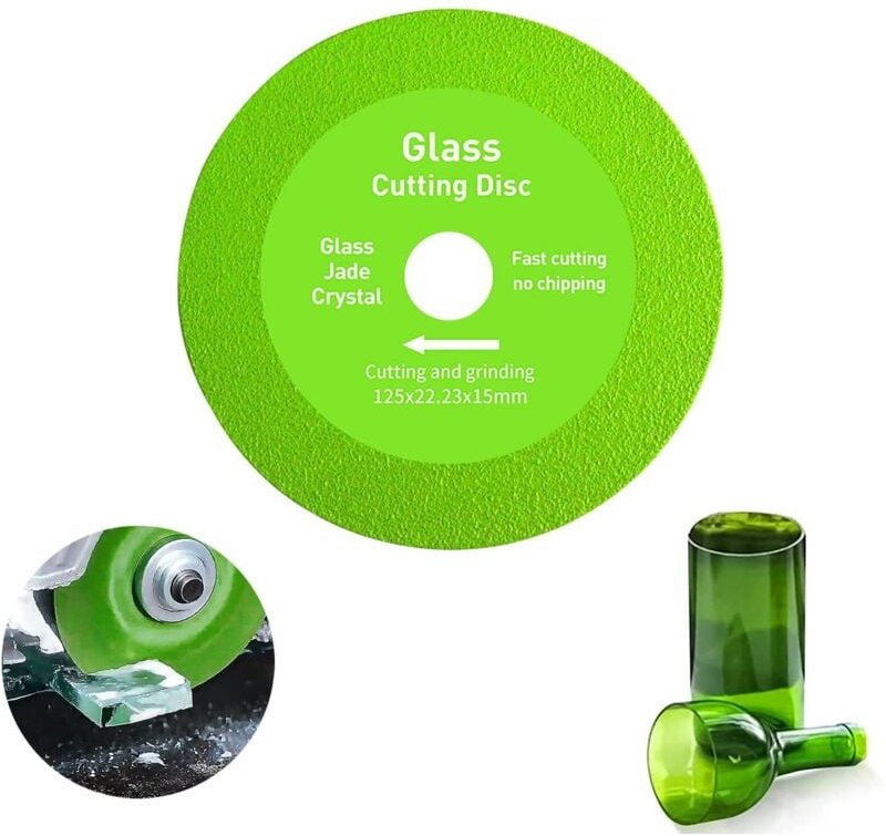 Glastrennscheibe 125 x 22,23 mm, Profi-Diamantscheibe, schnelles präzises Schneiden, Sägeblätter für Fliesen, Glas, Gran...