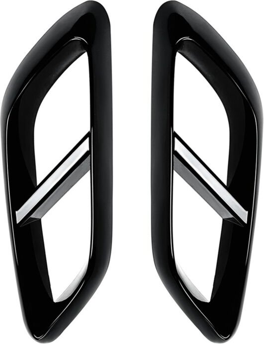 Tlily - Auto-Heck-Kehle-Dekor-Rahmen für - e W214 2024+ Auspuffrohr-Trimmabdeckung Aufkleber glänzend schwarz