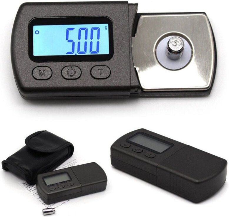 Ccykxa - Mini-Digitalwaagen-Adapter, Plattenspieler-Nadel, digitaler Plattenspieler-Stylus-Kraftskala-Messgerät-Tester, ...