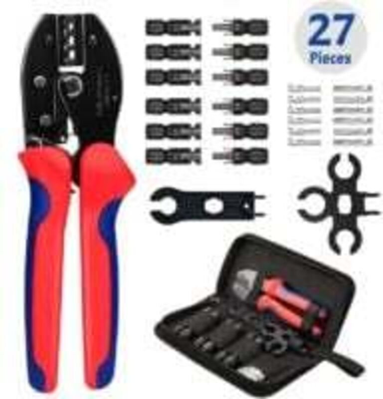 27-teilige Crimpzangen-Werkzeugsätze, Solar-Crimpwerkzeuge, 1 Crimpzange, 1 Abisolierzange mit 6 Paar männlich-weibliche...