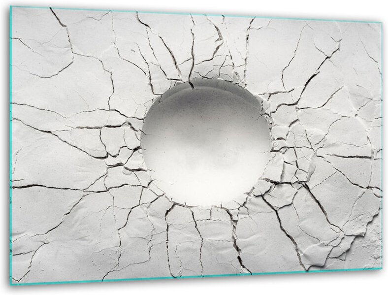 Glashakkungsbrett 40x30 Weiß