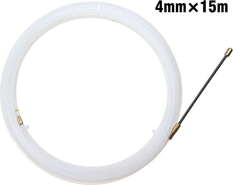 Nylon-Wandkabeleinfädler, Elektrokabeleinfädler, Netzwerkkabelführung, Kabeleinzieher, Rohrlocher, 4 mm x 15 m