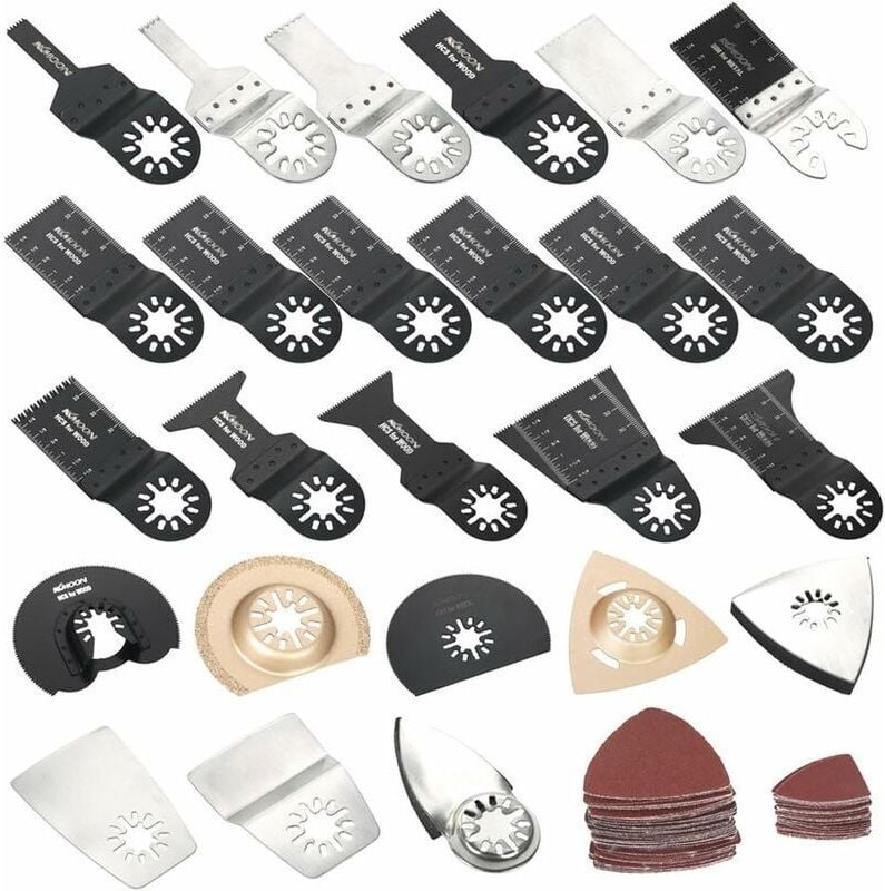 Thumbnail - Kit di accessori per sega multiutensile, KKmoon 100 lame oscillanti Multimaster, per Dremel Fein Multimaster Makita Bosc...