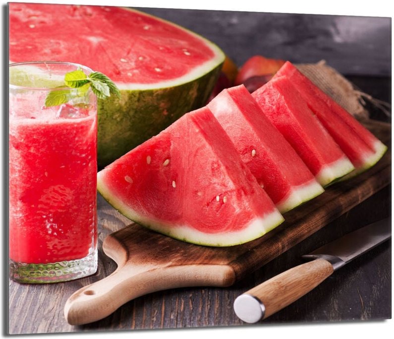 Glas-Herdplattenschutz 60x52 Wassermelone