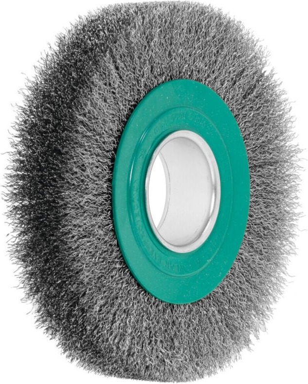 Lessmann - Draht-Rundbürste (grün) INOX-Draht 0,30 mm, Bürsten-⌀xBesatzbreite: 178X32 mm