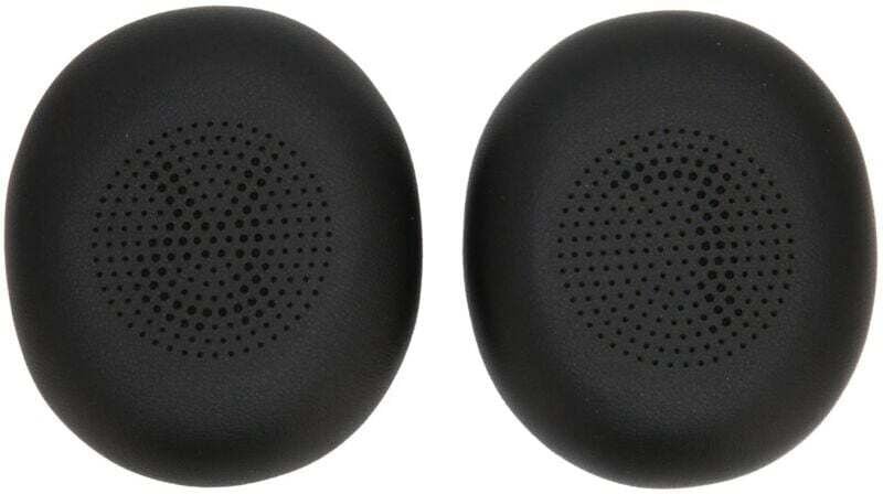 UlisemProfessional Protein-Leder-Ohrpolster für Jabra ELITE 45h Evolve2 65 MS UC Headset, Schwarz