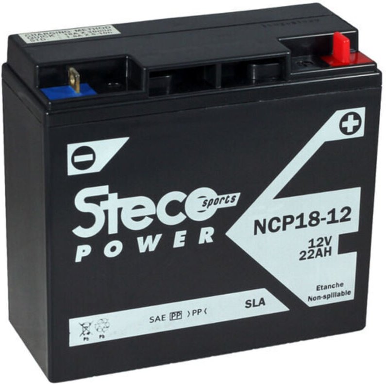 Batterie 12v (10h) 22ah 300a 181x76x167 Bereich Batterie sla stecopower - ncp18-12