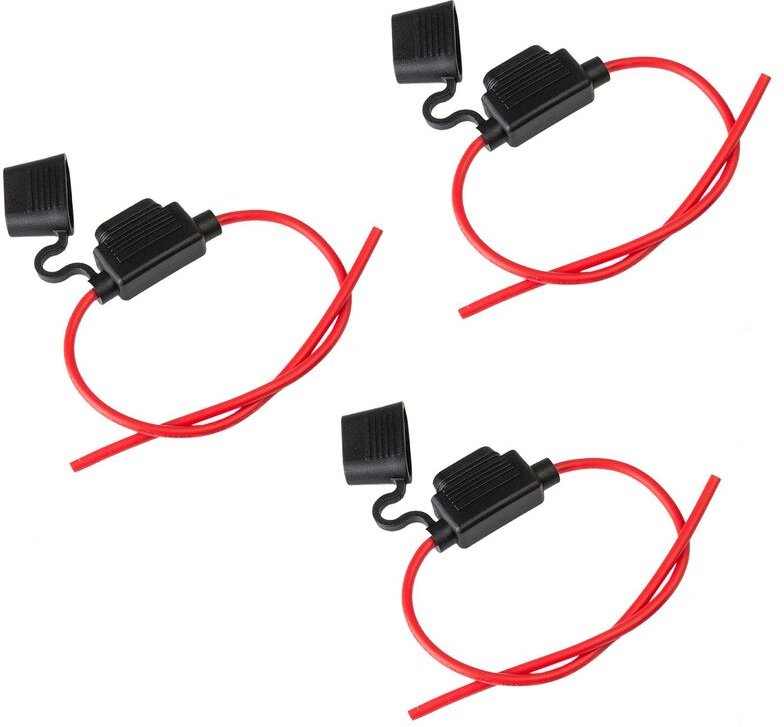 Ecence - 3x kfz Sicherungshalter Flachsicherung max.30A 14AWG pkw Sicherung hifi