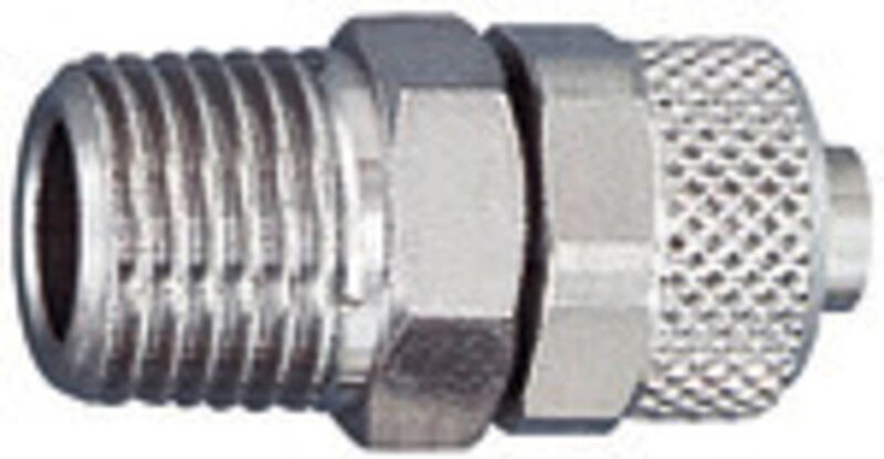 Gerade Einschraubverschraubung, r 3/8 a., für Schlauch 10/8 - Riegler