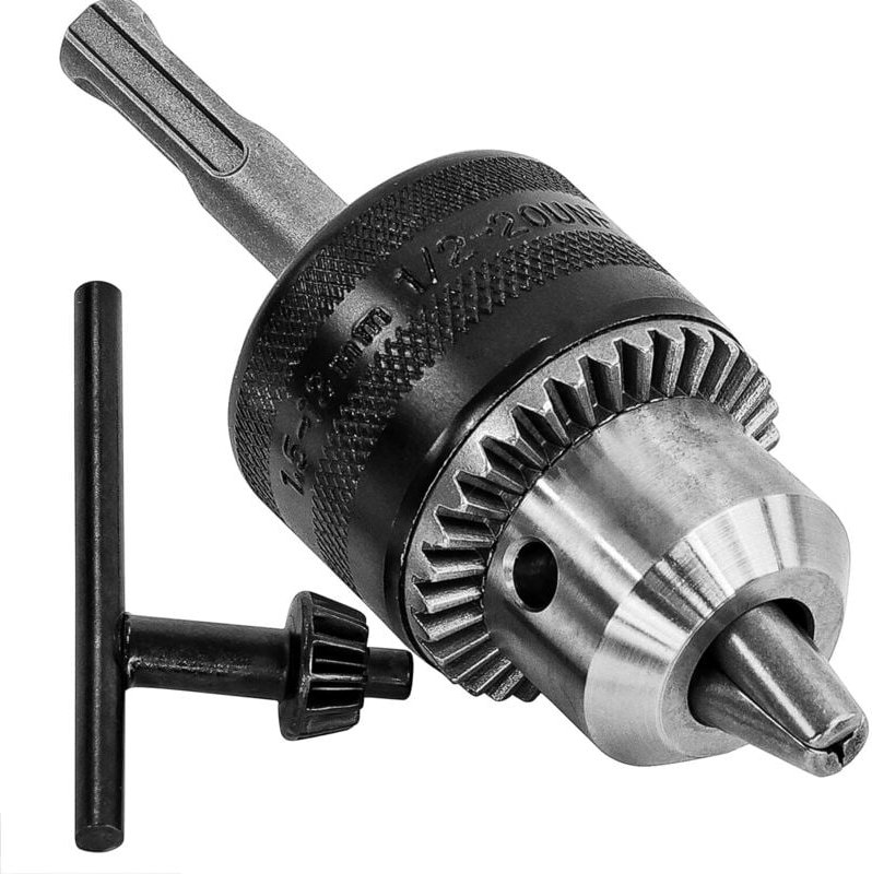 Thumbnail - Bohrfutter 1,5-13 mm 1/2-20 UNF mit SDS Plus Adapter und Schlüssel