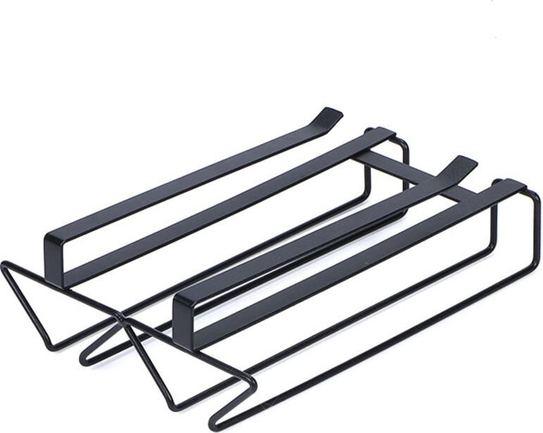 Gläserregal für Schrank (6 Tassen) – Schrankhaken (6 Tassen) Küche, Metall, 28 x 20,8 x 8,5 cm, Schwarz