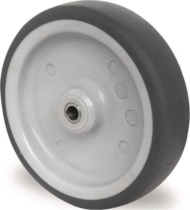 Ersatzrad Rad-Ø 125 mm Tragfähigkeit 100 kg tpe grau Achs-Ø 8 mm Nabenl - Promat