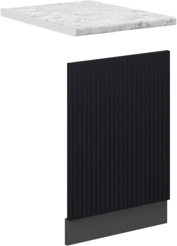 Vicco - Frontblende Fame-Line, Schwarz gestreift, 45 cm , ap Marmor