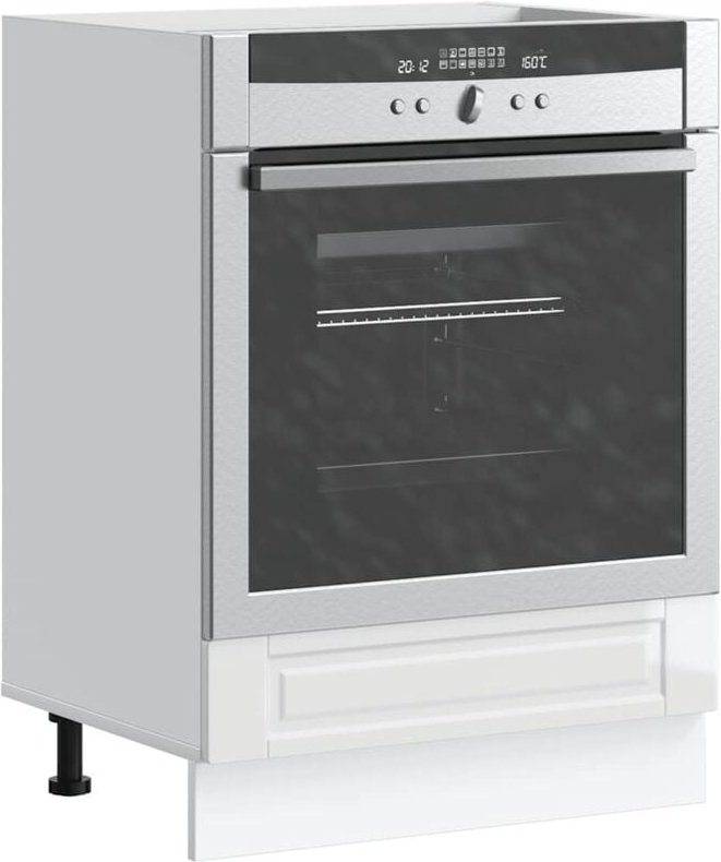 vidaXL Herdumbauschrank Porto Hochglanz-Weiß Holzwerkstoff