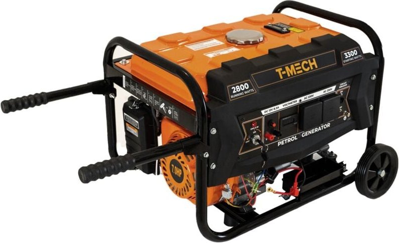 Tragbarer Benzingenerator 3300 W, 7 PS, 12 l Tank, 4-Takt-Elektroschlüsselstart, leise