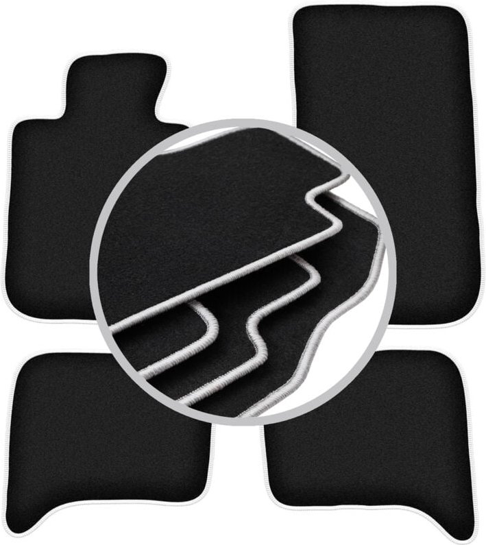 CARLUX-SILVER Autofußmatten für: BMW 5 E28 Limousine (1980-1990)