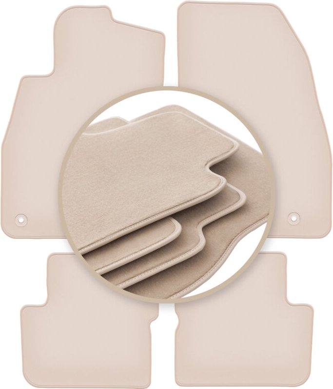Beige PREMIUM-Matten für: Opel Corsa D Fließheck 2006-2015