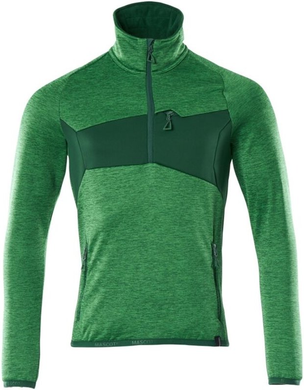Mascot ACCELERATE Fleecepullover mit kurzem Reißverschluss, moderne Passform 18003 Gr. 3XL grasgrün/grün