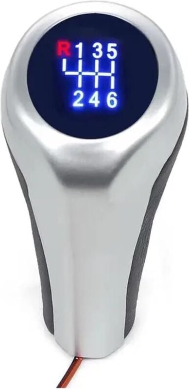 Aiperq - 5/6-Gang-Schaltknauf für Schaltgetriebe, kompatibel mit bmw E46, E90, E91, E92, X1, X3, X5 (6-Gang)