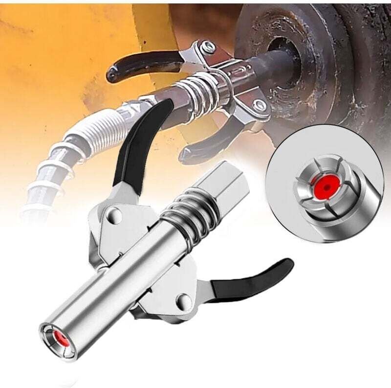 Aiperq - 1 Stück Hochdruck-G-Kupplung mit Doppelgriff für Fettpresse, Luftpistole, einfach zu montieren und zu demontier...