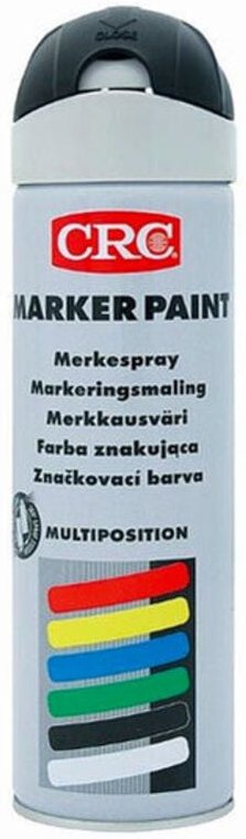 Provisorische Markierungsfarbe aus der Sprühdose - Baustellenmarkierer - Schwarz außen - 650/500mL - KF SICERON - 11673