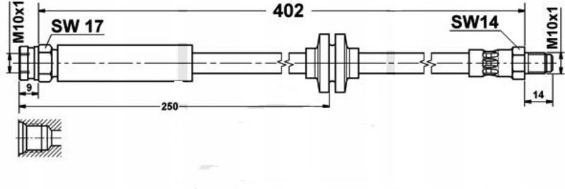 Flexible Bremsschläuche Fiat Grande Punto - Opel Corsa D - Alfa MiTo