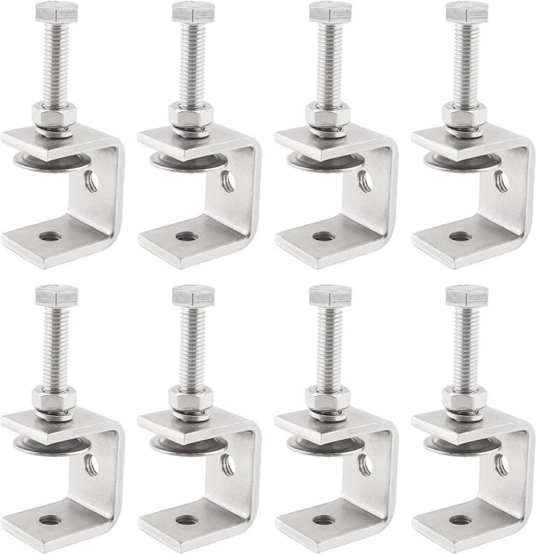 Thumbnail - 8 Stück 30-mm-C-Klemmen, verstellbare C-Klemmen aus Edelstahl 304, Spannbereich 0–25 mm, für Schweißarbeiten, Zimmerei, ...